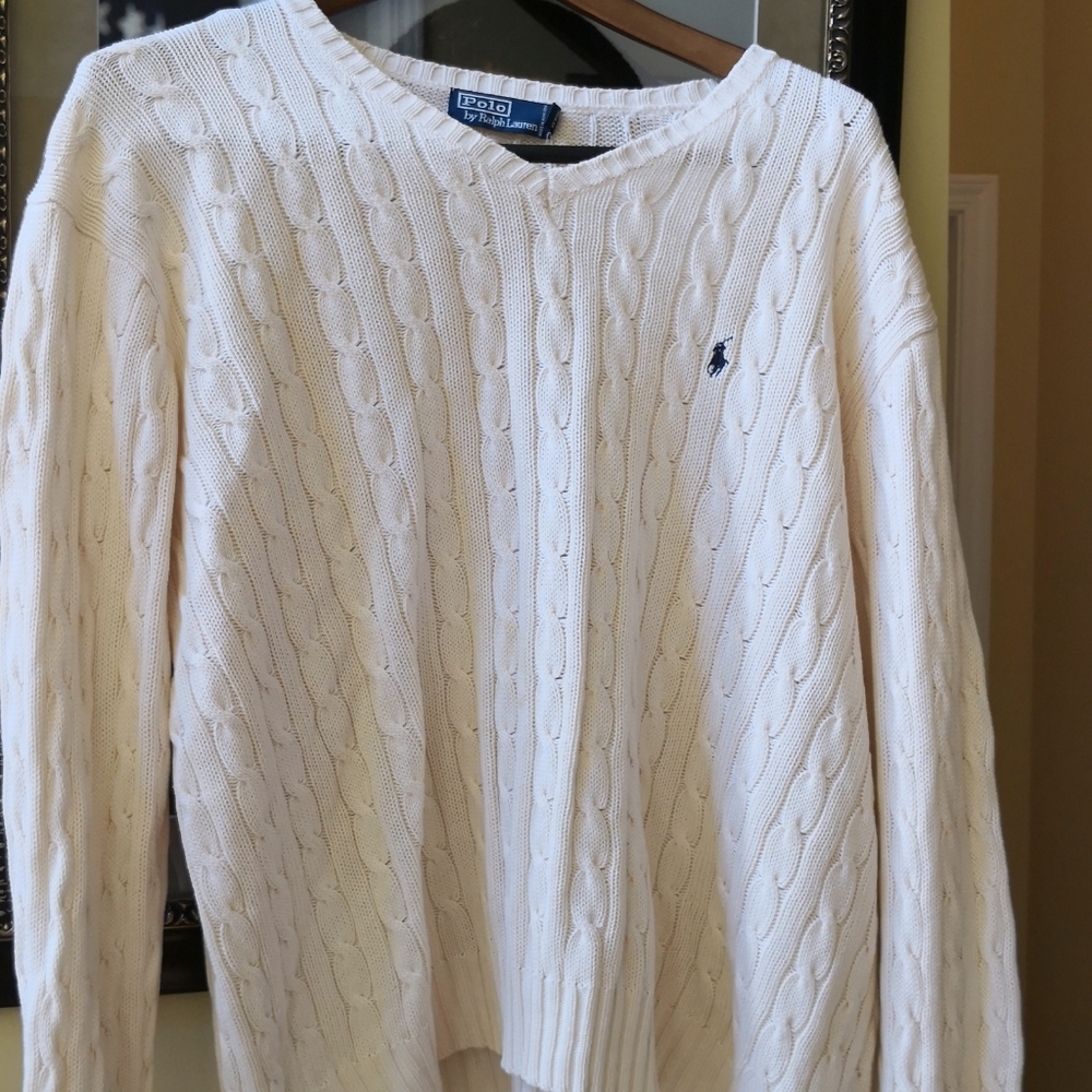 Classic Polo V Neck Sweater XL